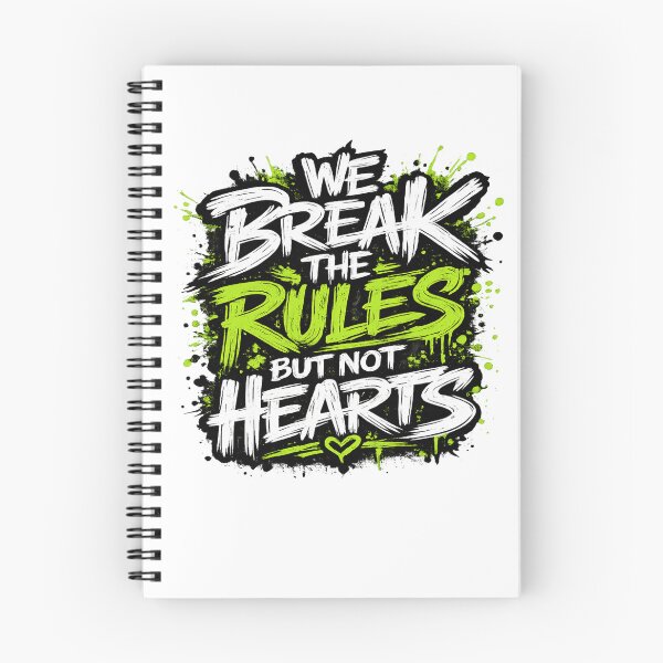 Item preview, We Break The Rules But Not Hearts T-Shirt Design | Graffiti Streetwear Graphic Tee designed and sold by stickyverselab.