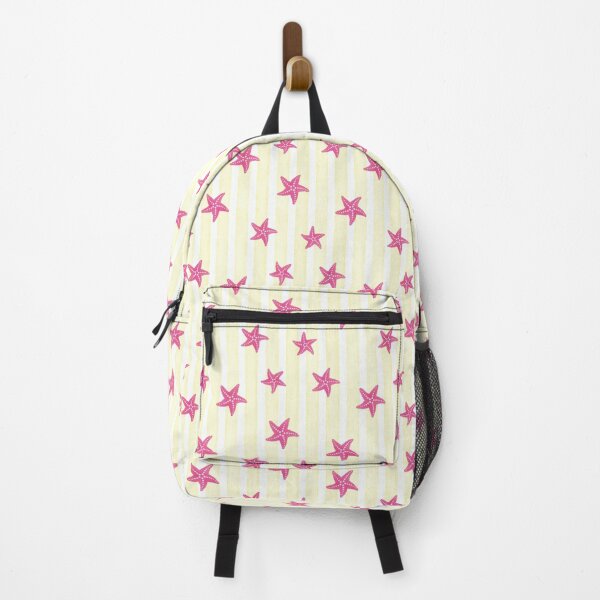 Item preview, Pink starfish watercolor stripe beach pattern designed and sold by Design by Ishika.