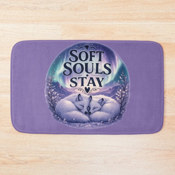 Item preview, Soft Souls Stay, Cozy Arctic Fox Love Aesthetic Design designed and sold by JagrDesigns.