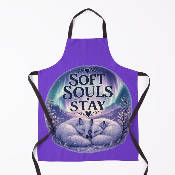 Item preview, Soft Souls Stay, Cozy Arctic Fox Love Aesthetic Design designed and sold by JagrDesigns.
