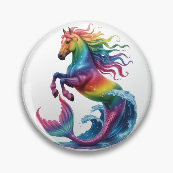 Item preview, Cosmic Mermaid Horse Rainbow Fantasy T-Shirt Design designed and sold by RBToper.