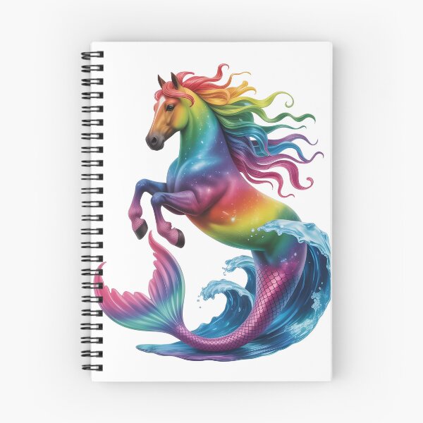 Item preview, Cosmic Mermaid Horse Rainbow Fantasy T-Shirt Design designed and sold by RBToper.