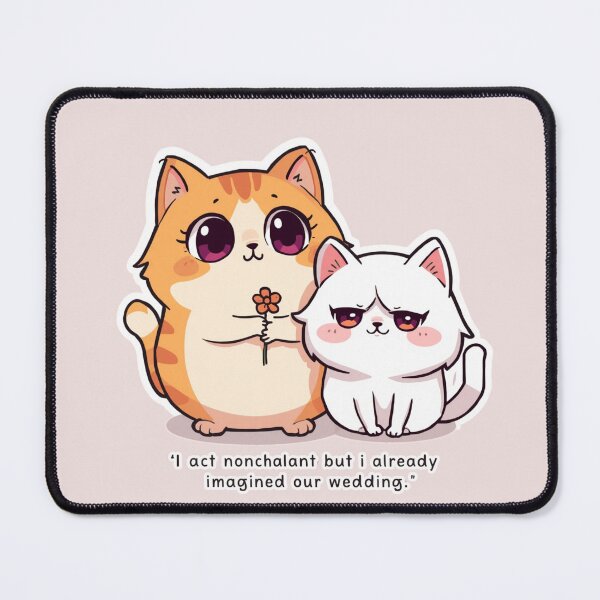 Item preview, I Act Nonchalant Imagined Our Wedding Cats Illustration designed and sold by alvinavery.