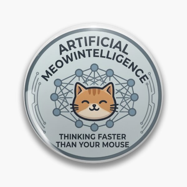 Item preview, Funny AI Cat Gift Artificial Meowintelligence Thinking  Faster Than Your Mouse Machine Learning Cat Shirt designed and sold by Dev Mode.