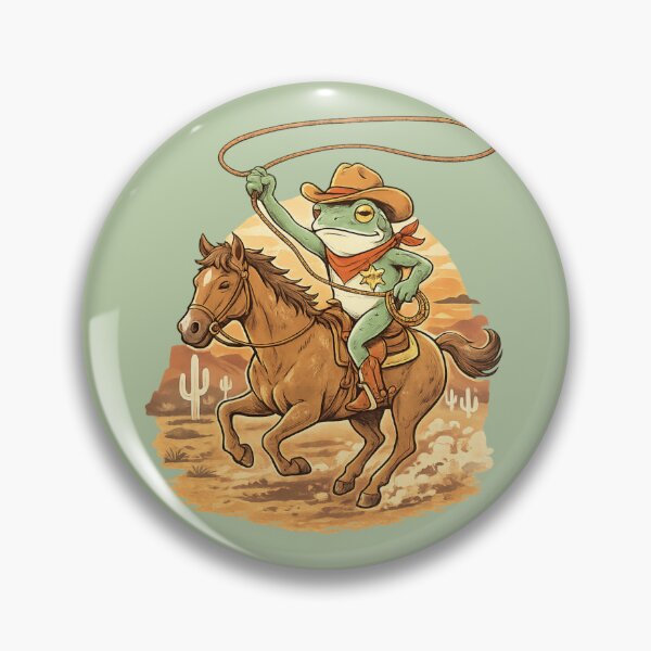 Item preview, Sheriff Frog - Brave Between Cacti And Desert Sand designed and sold by iamdesigns14.