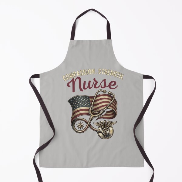 Item preview, Compassion Strength Nurse USA Flag designed and sold by laughingshirts.