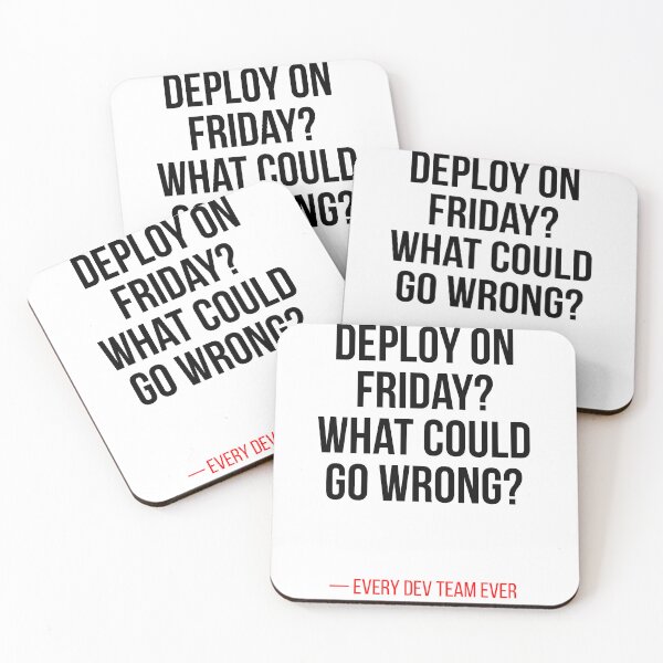 Item preview, Deploy On Friday What Could Go Wrong Funny Developer Shirt designed and sold by CodeAndLaugh.