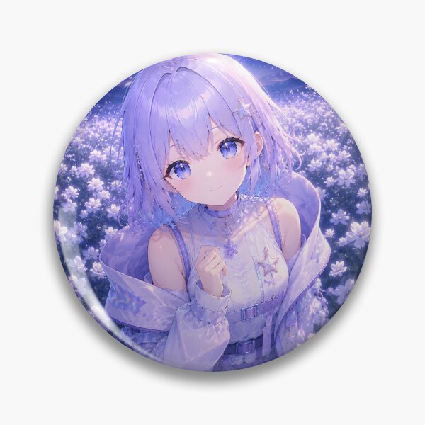 Item preview, Starlit Flower Field Anime Girl designed and sold by AmberMoonNotes.