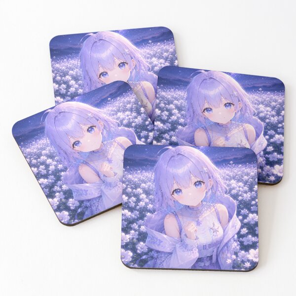 Item preview, Starlit Flower Field Anime Girl designed and sold by AmberMoonNotes.