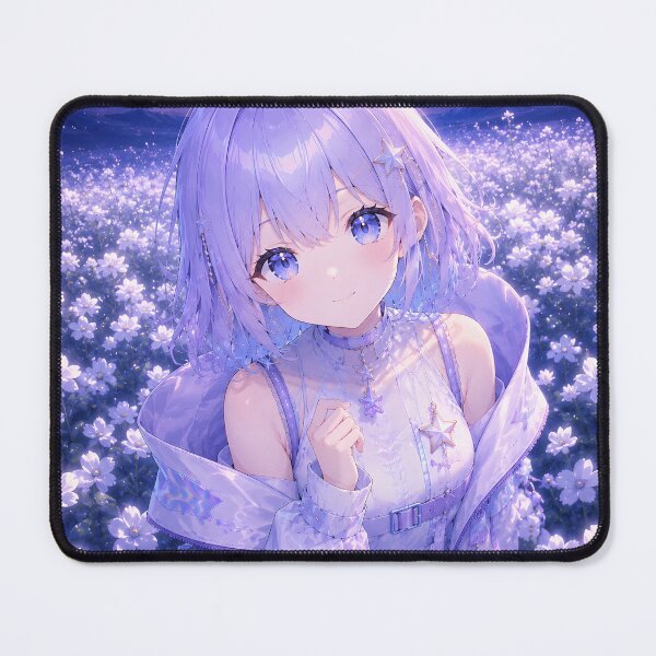 Item preview, Starlit Flower Field Anime Girl designed and sold by AmberMoonNotes.