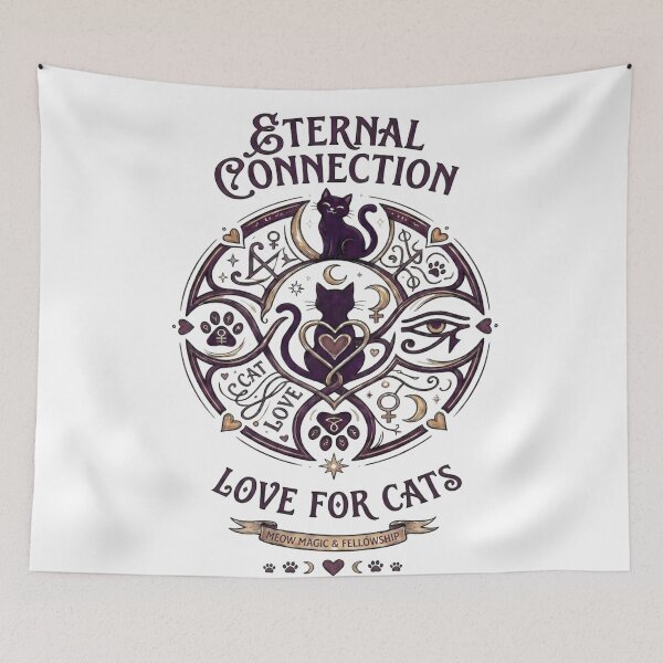 Item preview, Love For Cats - Cute Witchy Cat Sigil Aesthetic designed and sold by Spiritualwall.