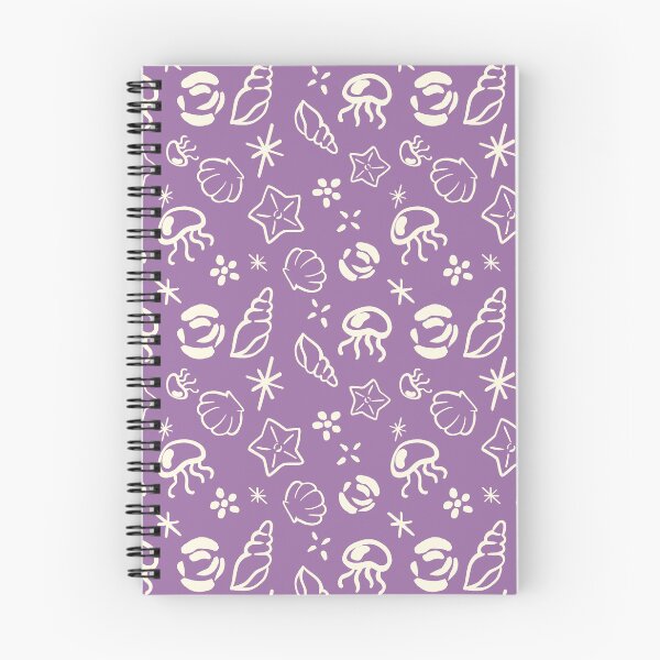 Item preview, Sea creature line art purple ocean pattern designed and sold by Design by Ishika.
