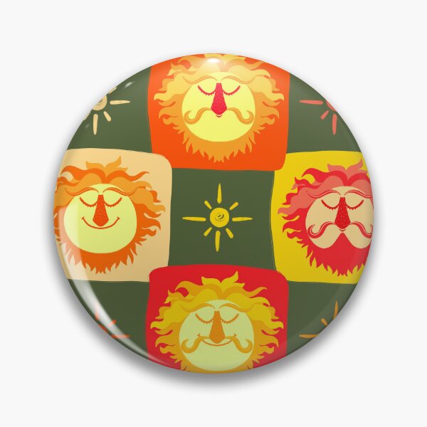 Item preview, Vintage sun with a beard, seamless pattern designed and sold by natinart.