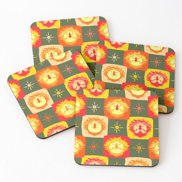 Item preview, Vintage sun with a beard, seamless pattern designed and sold by natinart.