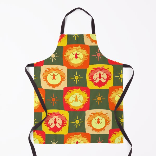 Item preview, Vintage sun with a beard, seamless pattern designed and sold by natinart.