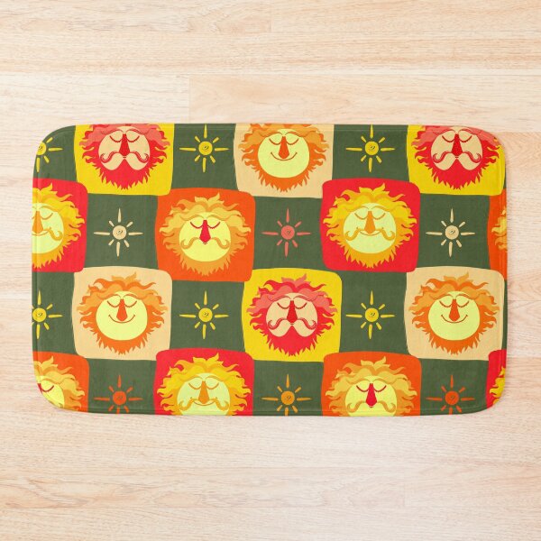 Item preview, Vintage sun with a beard, seamless pattern designed and sold by natinart.