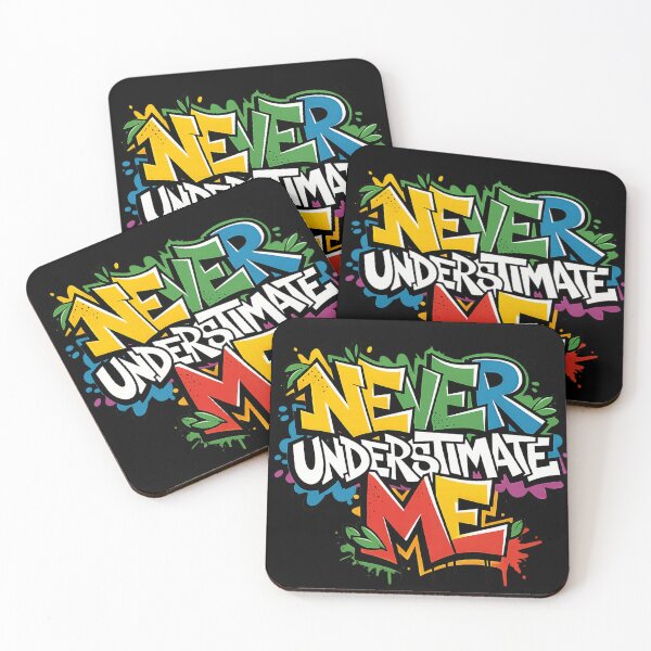 Item preview, Never Underestimate Me – Vibrant Graffiti Motivation Art designed and sold by stickyverselab.
