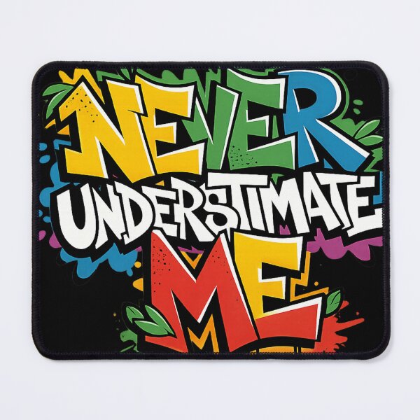 Item preview, Never Underestimate Me – Vibrant Graffiti Motivation Art designed and sold by stickyverselab.