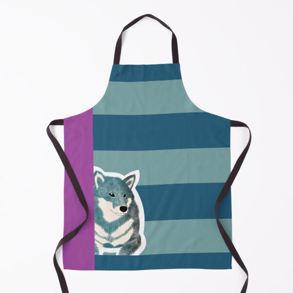 Item preview, 80's vibes colors (blue, purple) with blue Shiba Inu designed and sold by ShibaCruise-On.