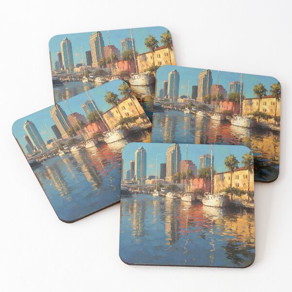 Item preview, Tampa Florida Skyline Waterfront Art designed and sold by daila70.