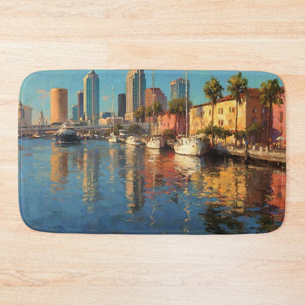 Item preview, Tampa Florida Skyline Waterfront Art designed and sold by daila70.