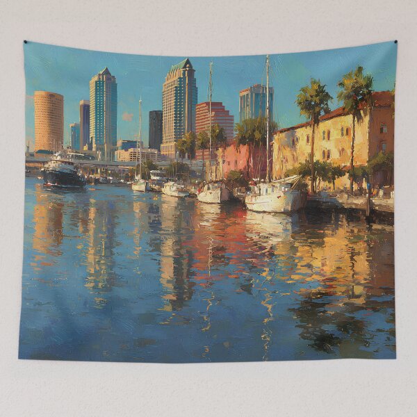Item preview, Tampa Florida Skyline Waterfront Art designed and sold by daila70.