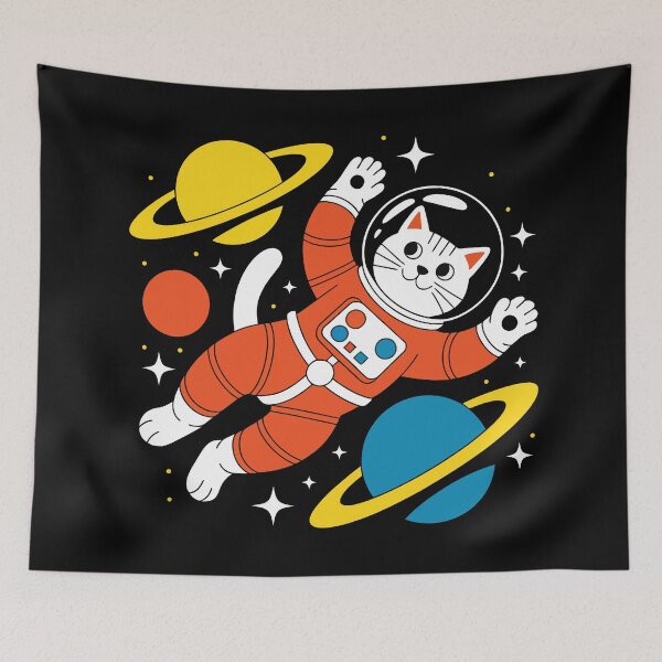Item preview, Cat Floating In Space Cosmic Introvert Humor Aesthetic designed and sold by NaturEdeN.