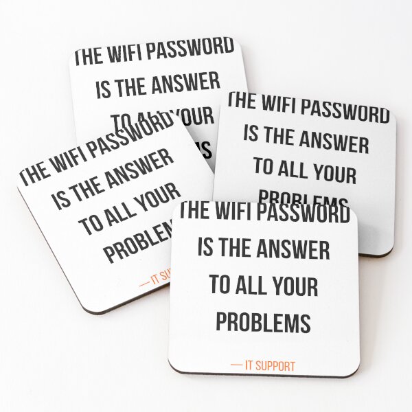 Item preview, The WiFi Password Is The Answer Funny IT Support Shirt designed and sold by CodeAndLaugh.