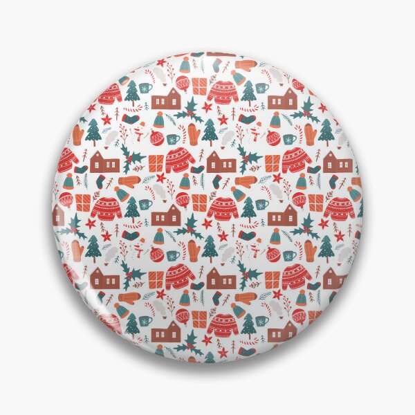 Item preview, Christmas Winter Icons Seamless Pattern designed and sold by Zaya_art.