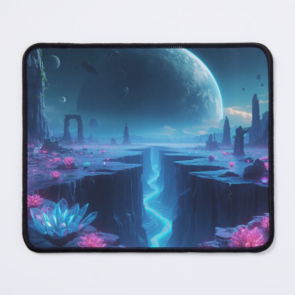 Item preview, Bioluminescent Celestial Rift Alien Fantasy Landscape designed and sold by Luminous Wilds.