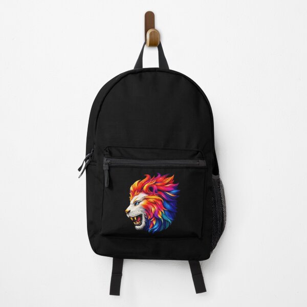 Item preview, Neon Roaring Lion - Vibrant Pop Art King of the Jungle designed and sold by Royal Beast Art.