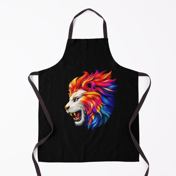 Item preview, Neon Roaring Lion - Vibrant Pop Art King of the Jungle designed and sold by Royal Beast Art.