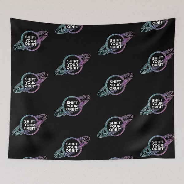 Item preview, Shift Your Orbit: Neon Saturn Planet Space Art designed and sold by artlife4.