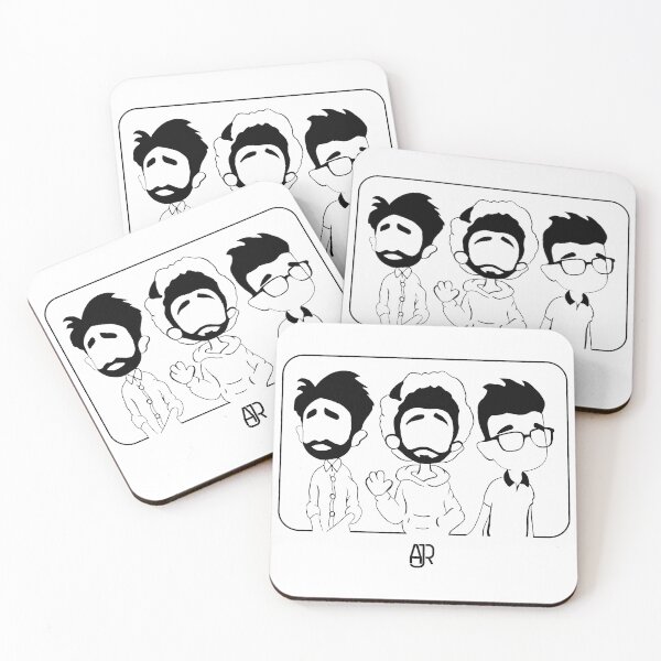 Item preview, AJR Band Chibi Cartoon Character Silhouette Minimalist Line Art Design designed and sold by CiranoSkasnot.