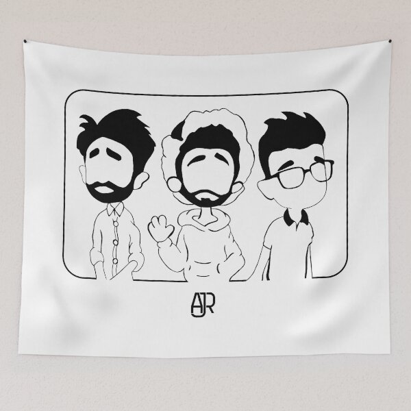 Item preview, AJR Band Chibi Cartoon Character Silhouette Minimalist Line Art Design designed and sold by CiranoSkasnot.