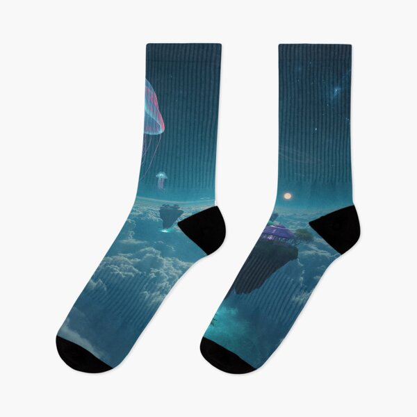 Item preview, Floating Sky Reef Bioluminescent Fantasy Landscape designed and sold by Luminous Wilds.