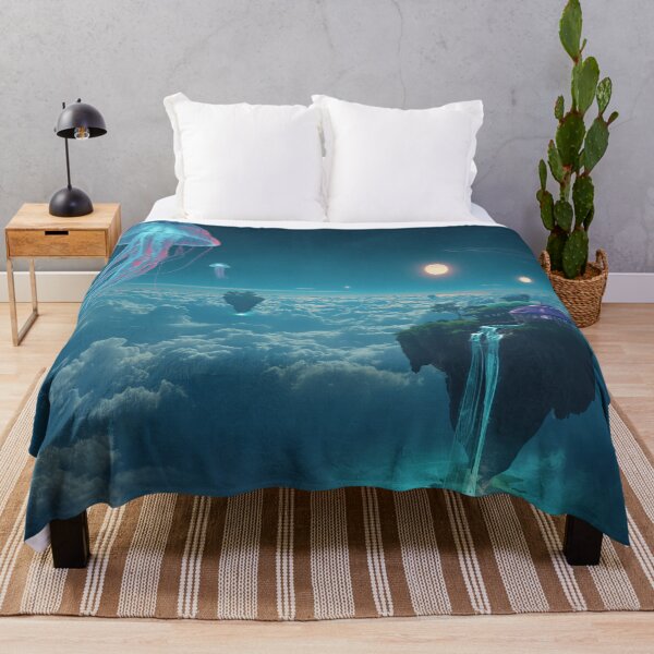 Item preview, Floating Sky Reef Bioluminescent Fantasy Landscape designed and sold by Luminous Wilds.