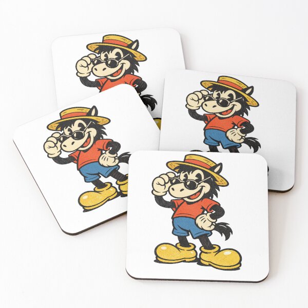 Item preview, Sticker - Decal - Playful Donkey – Retro Cool designed and sold by ForeverPrintsOK.