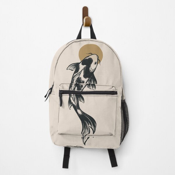 Item preview, Japanese Koi Fish Print Art | Black Koi Yin Yang Design | Minimalist Asian Zen Decor designed and sold by MonNoir.