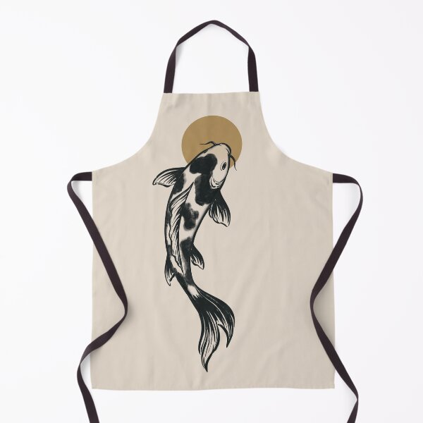 Item preview, Japanese Koi Fish Print Art | Black Koi Yin Yang Design | Minimalist Asian Zen Decor designed and sold by MonNoir.