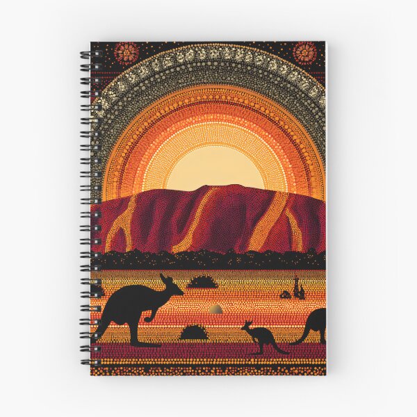 Item preview, Aboriginal Inspired Dot Art - Ayers Rock Uluru Sunset designed and sold by GrinGalore.