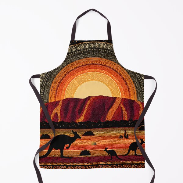 Item preview, Aboriginal Inspired Dot Art - Ayers Rock Uluru Sunset designed and sold by GrinGalore.