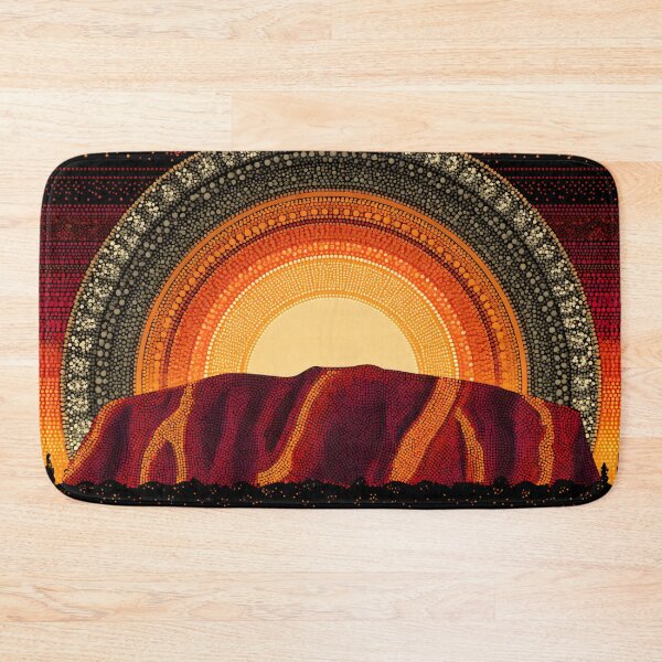 Item preview, Aboriginal Inspired Dot Art - Ayers Rock Uluru Sunset designed and sold by GrinGalore.