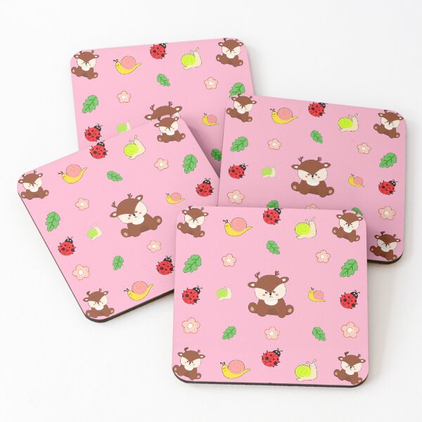 Item preview, Cute Kawaii Deer Pastel Woodland Seamless Pattern Design designed and sold by NadDot.