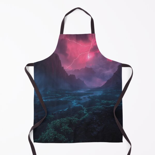 Item preview, Neon Obsidian Volcano Sci-Fi Fantasy Landscape designed and sold by Luminous Wilds.