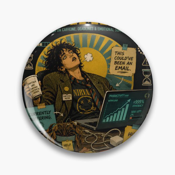 Item preview, OPTIMIZED – Burnout Aesthetic Retro Office Meme designed and sold by Day Dreamer.