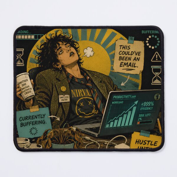 Item preview, OPTIMIZED – Burnout Aesthetic Retro Office Meme designed and sold by Day Dreamer.