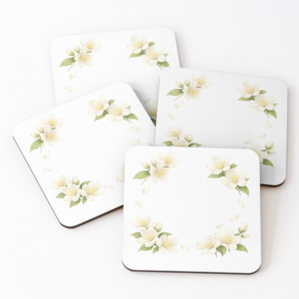 Artikelvorschau, Delicate White Blossom Wreath | Minimal Botanical Floral Design entworfen und verkauft von GreenVerseStore.