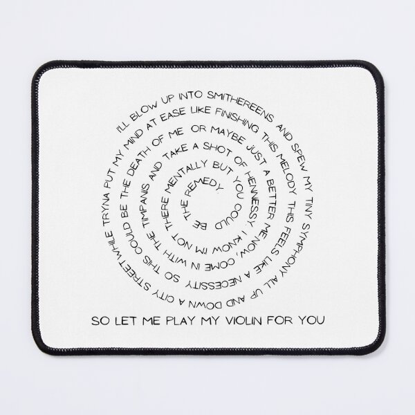 Item preview, AJR Worlds Smallest Violin Spiral Text Lyric Quote Pop Music Graphic designed and sold by CiranoSkasnot.