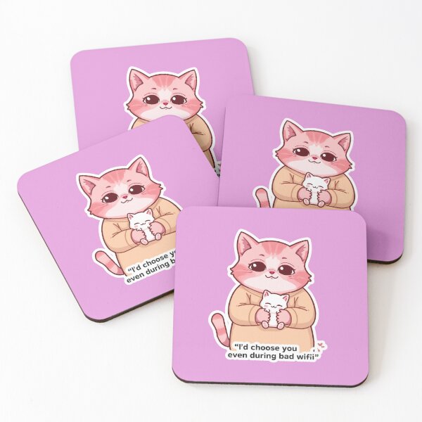 Item preview, Id Choose You Even During Bad Wifi Cute Cat Illustration designed and sold by alvinavery.